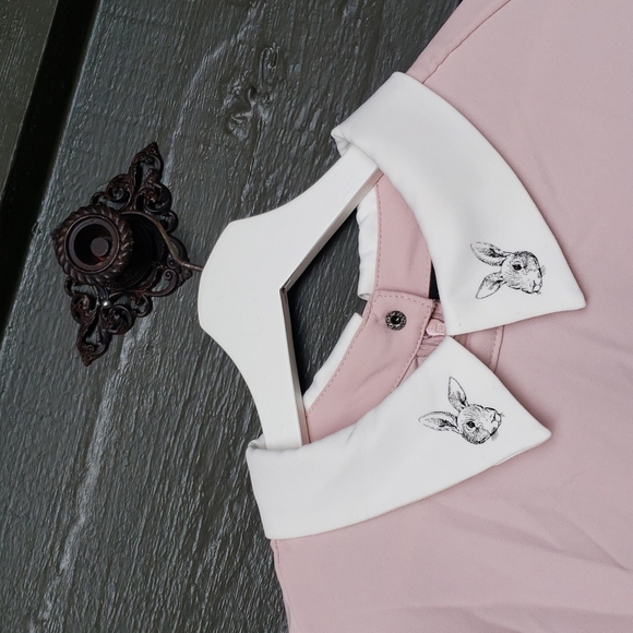 457 VICTORIA BECKHAM Blush Collared Shift Dress 1X NEW Women's Plus - Picture 7 of 15